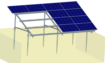 Ground mount solar racking system